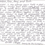 Letter from client